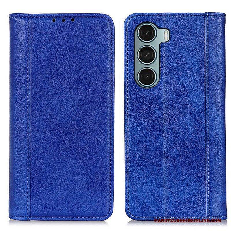 Schutzhülle Für Moto G200 5G Flip Case Version Aus Litschi-spaltleder