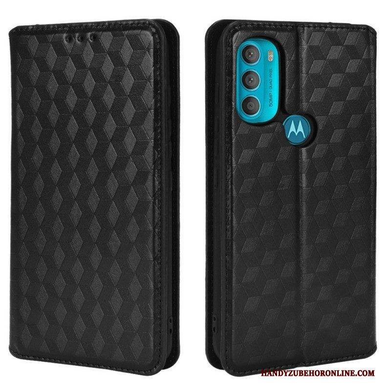 Schutzhülle Für Moto G71 5G Flip Case Diamant-ledereffekt