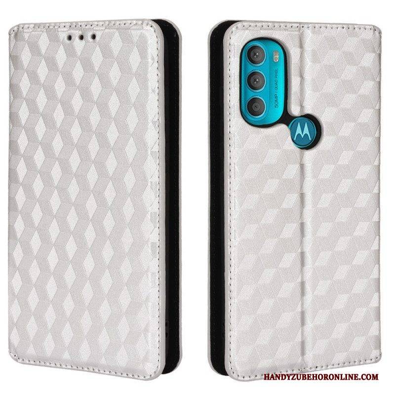 Schutzhülle Für Moto G71 5G Flip Case Diamant-ledereffekt