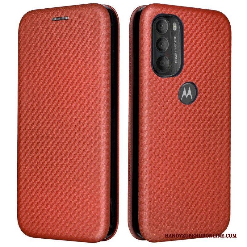 Schutzhülle Für Moto G71 5G Flip Case Farbiges Carbon-silikon