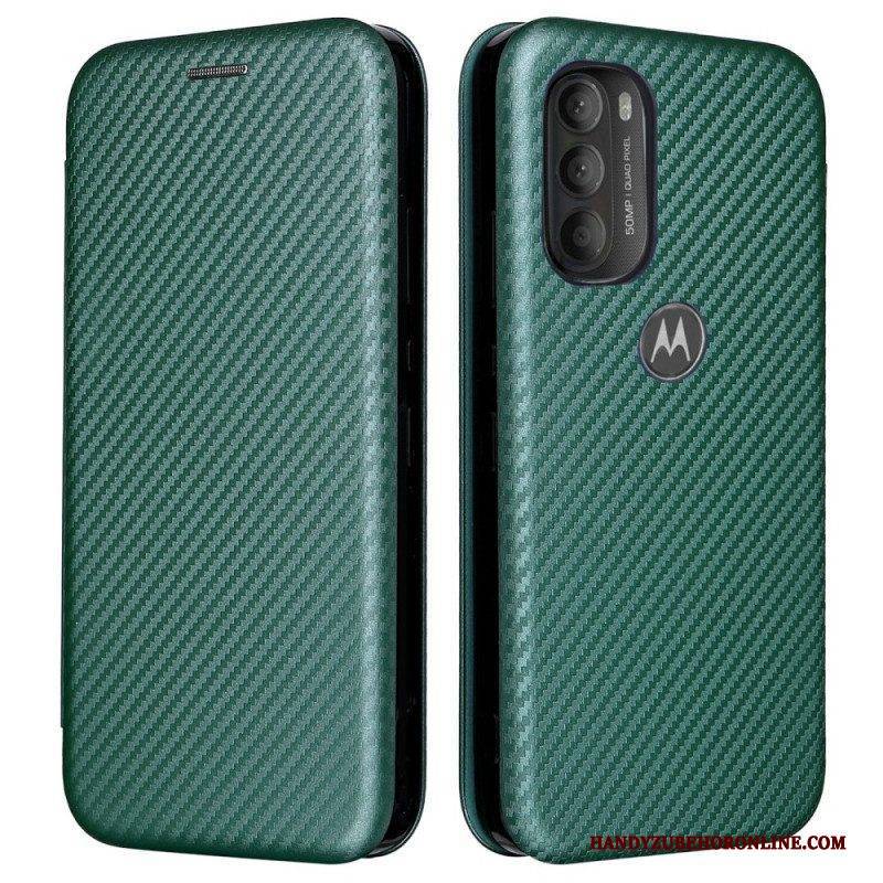 Schutzhülle Für Moto G71 5G Flip Case Farbiges Carbon-silikon