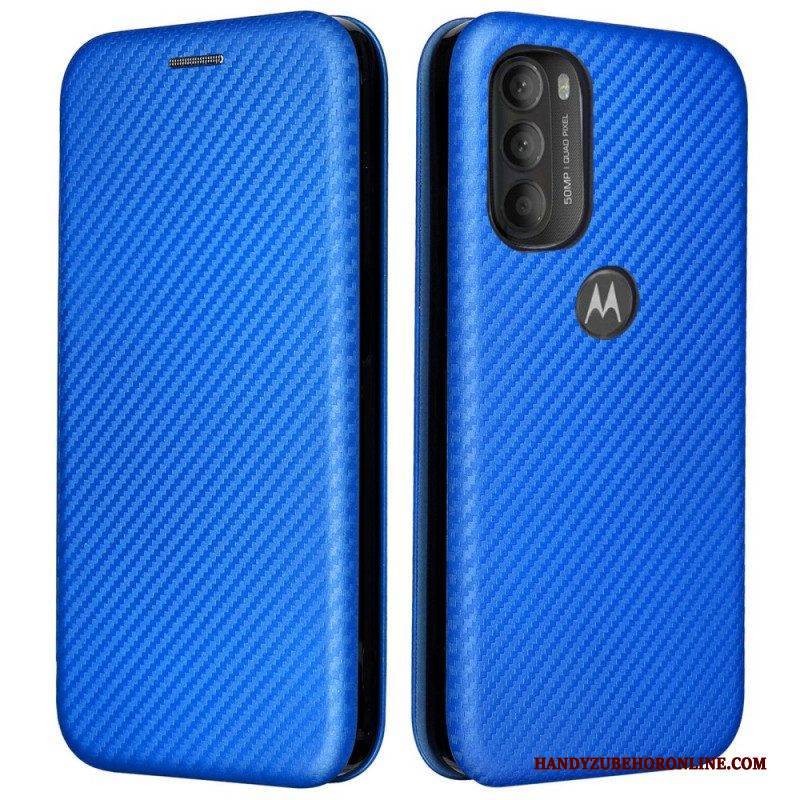 Schutzhülle Für Moto G71 5G Flip Case Farbiges Carbon-silikon