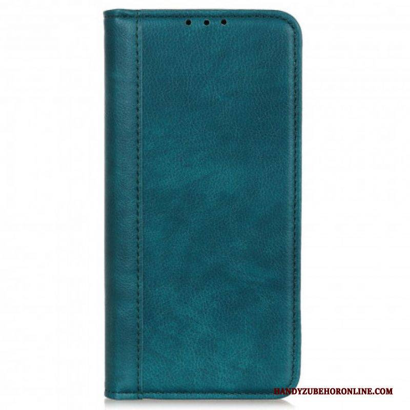 Schutzhülle Für Motorola Edge 20 Pro Flip Case Version Aus Litschi-spaltleder