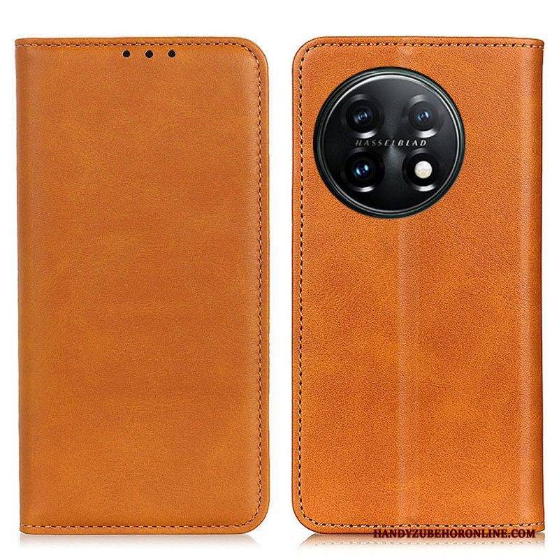 Schutzhülle Für OnePlus 11 5G Flip Case Elegantes Spaltleder