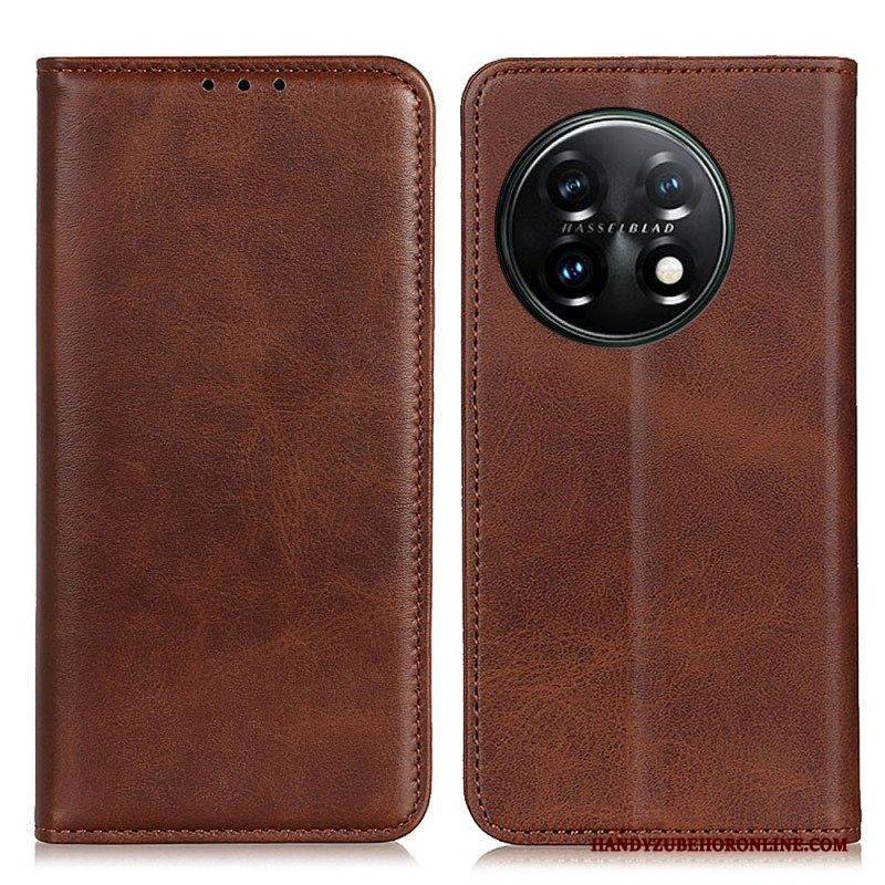 Schutzhülle Für OnePlus 11 5G Flip Case Elegantes Spaltleder