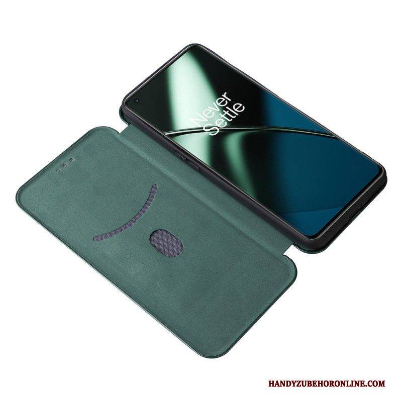 Schutzhülle Für OnePlus 11 5G Flip Case Farbige Kohlefaser