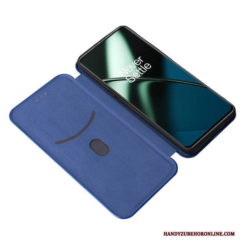 Schutzhülle Für OnePlus 11 5G Flip Case Farbige Kohlefaser