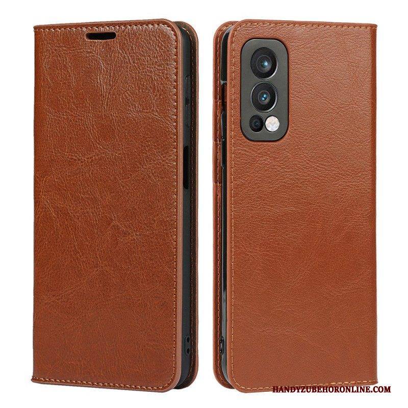 Schutzhülle Für OnePlus Nord 2 5G Flip Case Echtes Leder