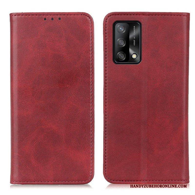 Schutzhülle Für Oppo A74 4G Flip Case Elegantes Spaltleder