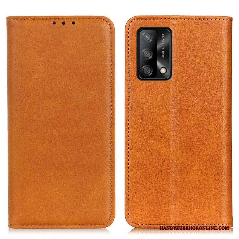 Schutzhülle Für Oppo A74 4G Flip Case Elegantes Spaltleder