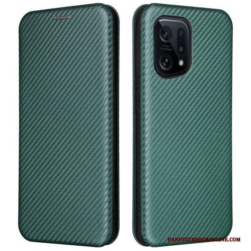 Schutzhülle Für Oppo Find X5 Flip Case Kohlefaser