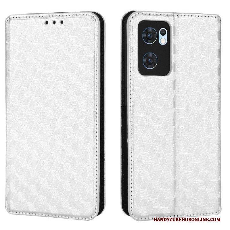 Schutzhülle Für Oppo Find X5 Lite Flip Case Diamant-ledereffekt