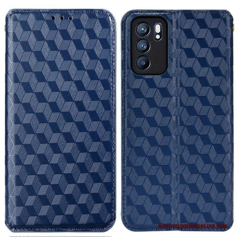 Schutzhülle Für Oppo Reno 6 5G Flip Case 3d-diamant-ledereffekt