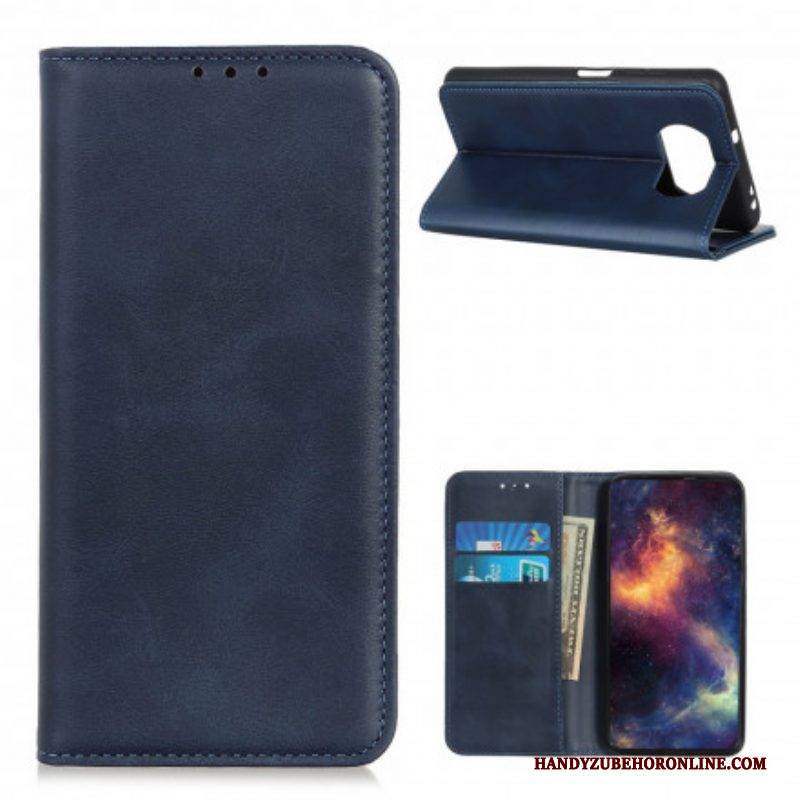 Schutzhülle Für Poco X3 / X3 Pro / X3 NFC Flip Case Hochwertiges Spalt-litschi-leder