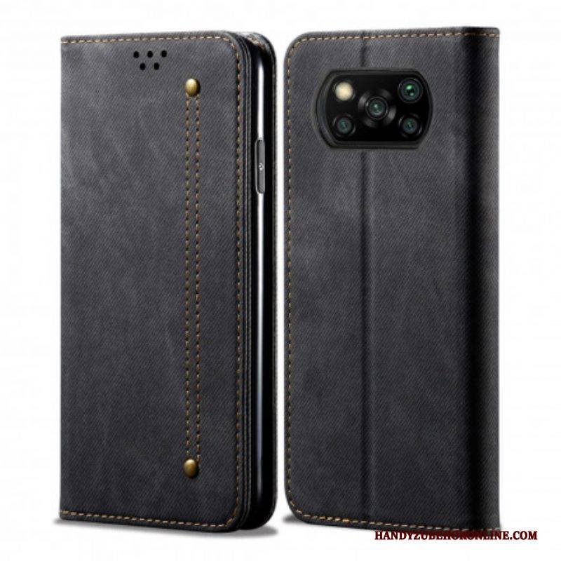 Schutzhülle Für Poco X3 / X3 Pro / X3 NFC Flip Case Kunstleder-jeans-textur