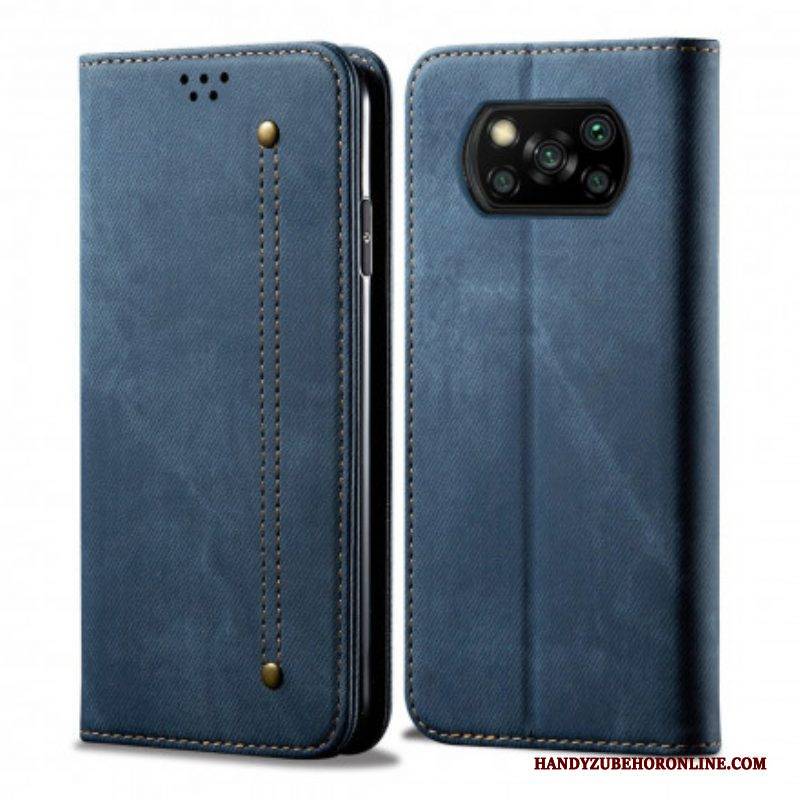 Schutzhülle Für Poco X3 / X3 Pro / X3 NFC Flip Case Kunstleder-jeans-textur