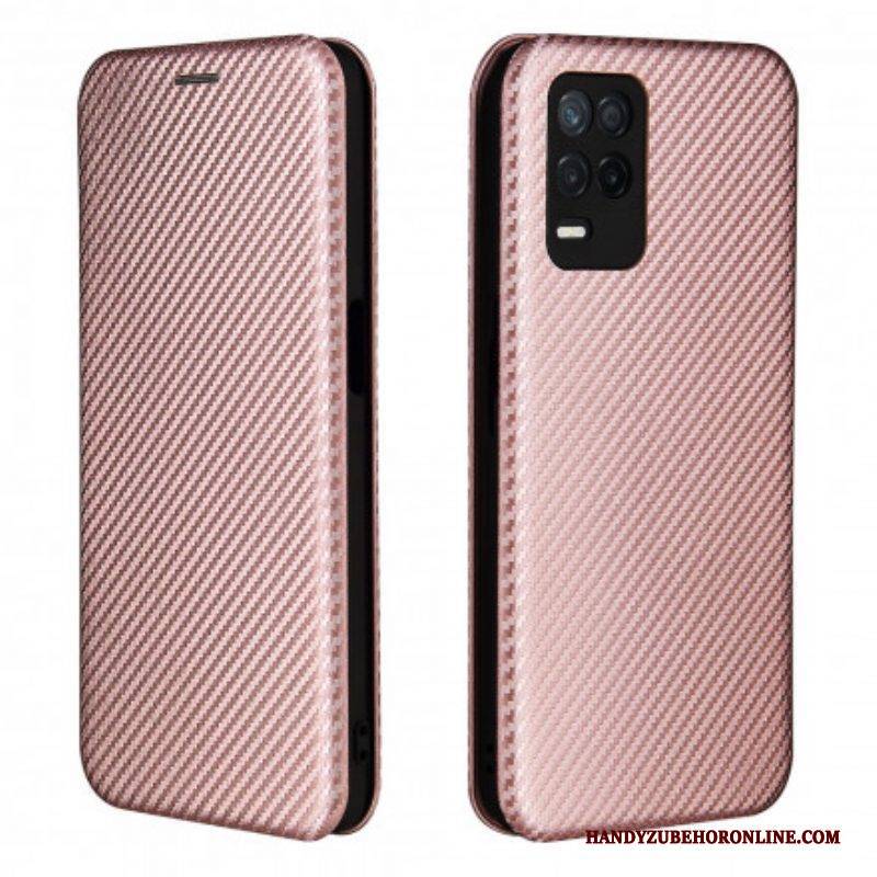 Schutzhülle Für Realme 8 5G Flip Case Farbiges Carbon-silikon