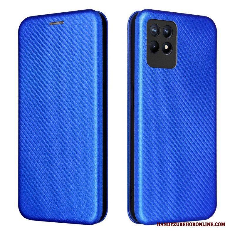 Schutzhülle Für Realme 8i Flip Case Kohlefaser