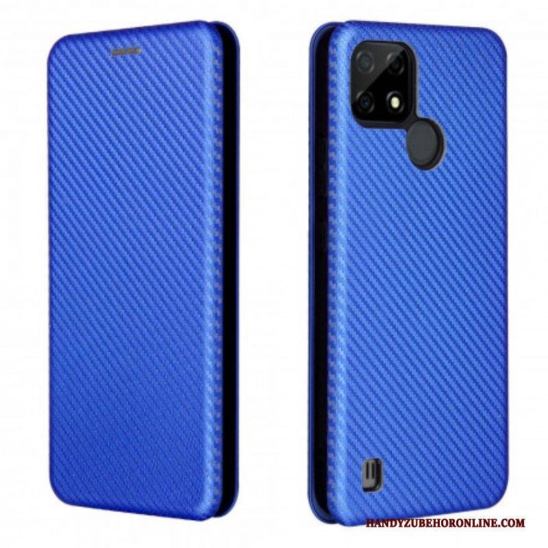 Schutzhülle Für Realme C21 Flip Case Kohlefaser