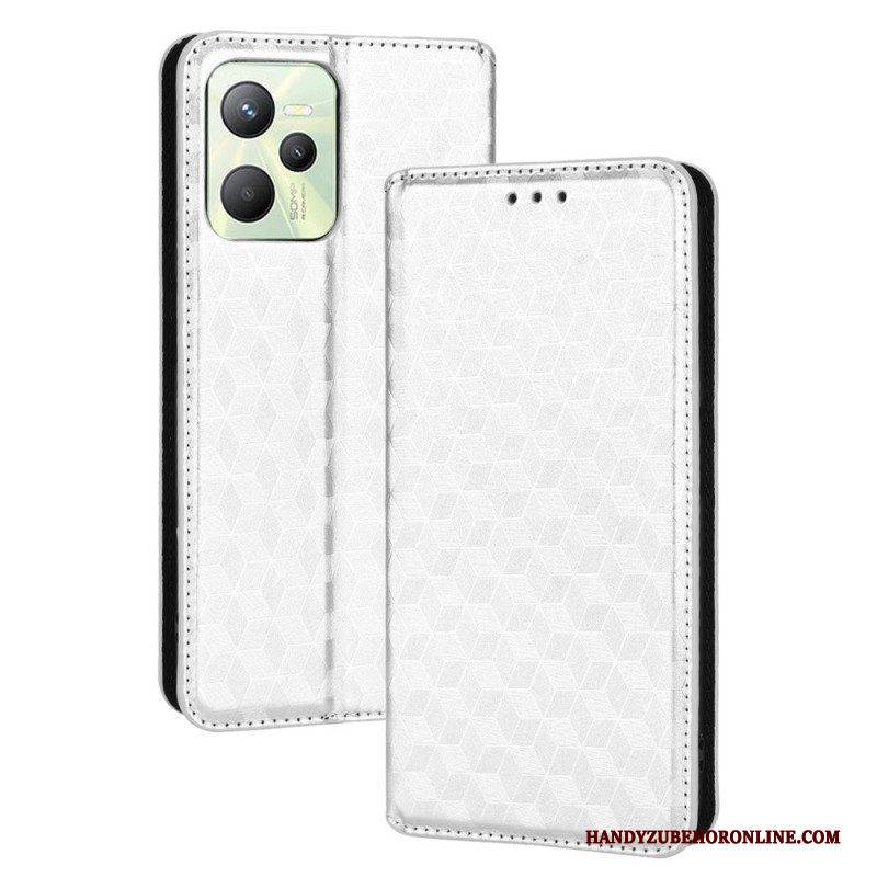 Schutzhülle Für Realme C35 Flip Case Diamanten Und Würfel