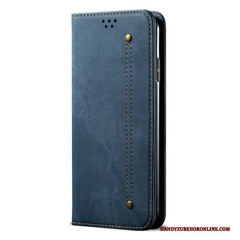 Schutzhülle Für Samsung Galaxy A42 5G Flip Case Denim-stoff