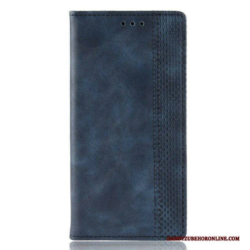 Schutzhülle Für Samsung Galaxy A42 5G Flip Case Stilisierter Vintage-ledereffekt