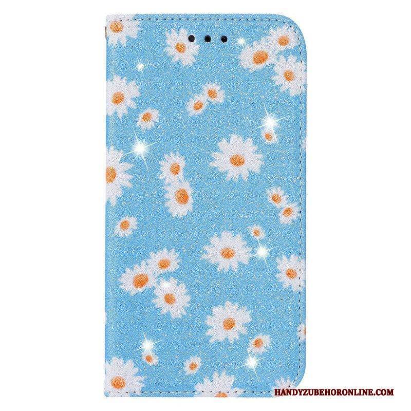 Schutzhülle Für Samsung Galaxy A51 5G Flip Case Gänseblümchen Aus Kunstleder