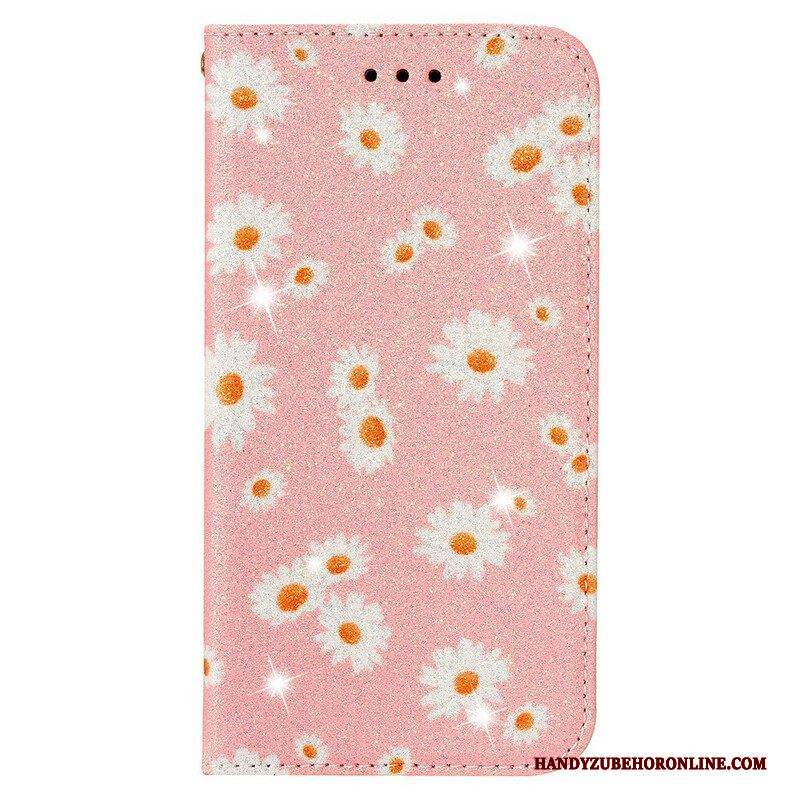 Schutzhülle Für Samsung Galaxy A51 5G Flip Case Gänseblümchen Aus Kunstleder