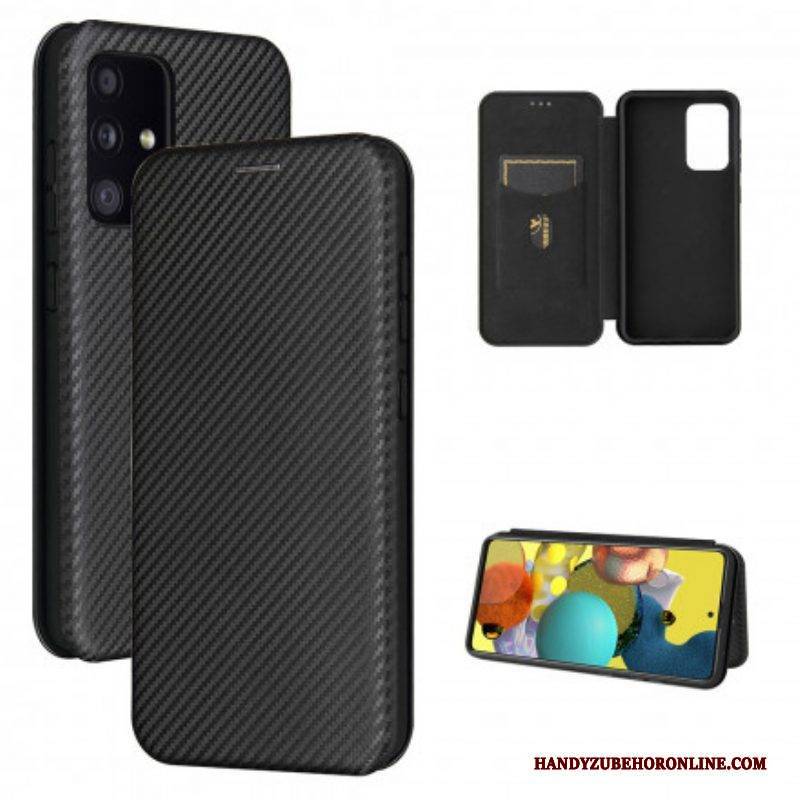 Schutzhülle Für Samsung Galaxy A52 4G / A52 5G / A52s 5G Flip Case Kohlefaser