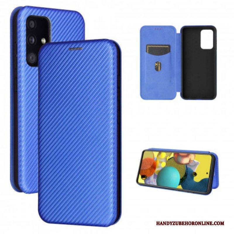 Schutzhülle Für Samsung Galaxy A52 4G / A52 5G / A52s 5G Flip Case Kohlefaser