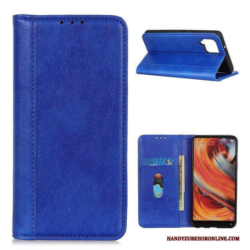 Schutzhülle Für Samsung Galaxy M12 / A12 Flip Case Farbiges Spaltleder