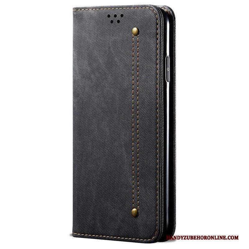 Schutzhülle Für Samsung Galaxy M52 5G Flip Case Denim-stoff