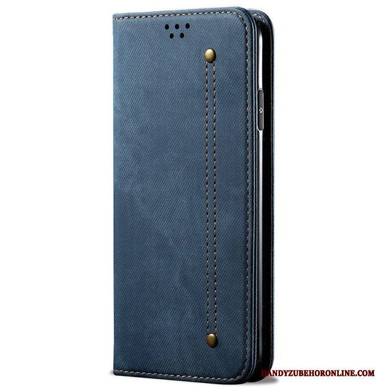 Schutzhülle Für Samsung Galaxy M52 5G Flip Case Denim-stoff