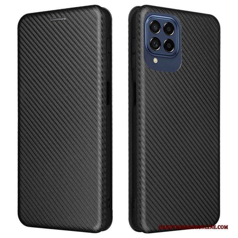 Schutzhülle Für Samsung Galaxy M53 5G Flip Case Kohlefaser