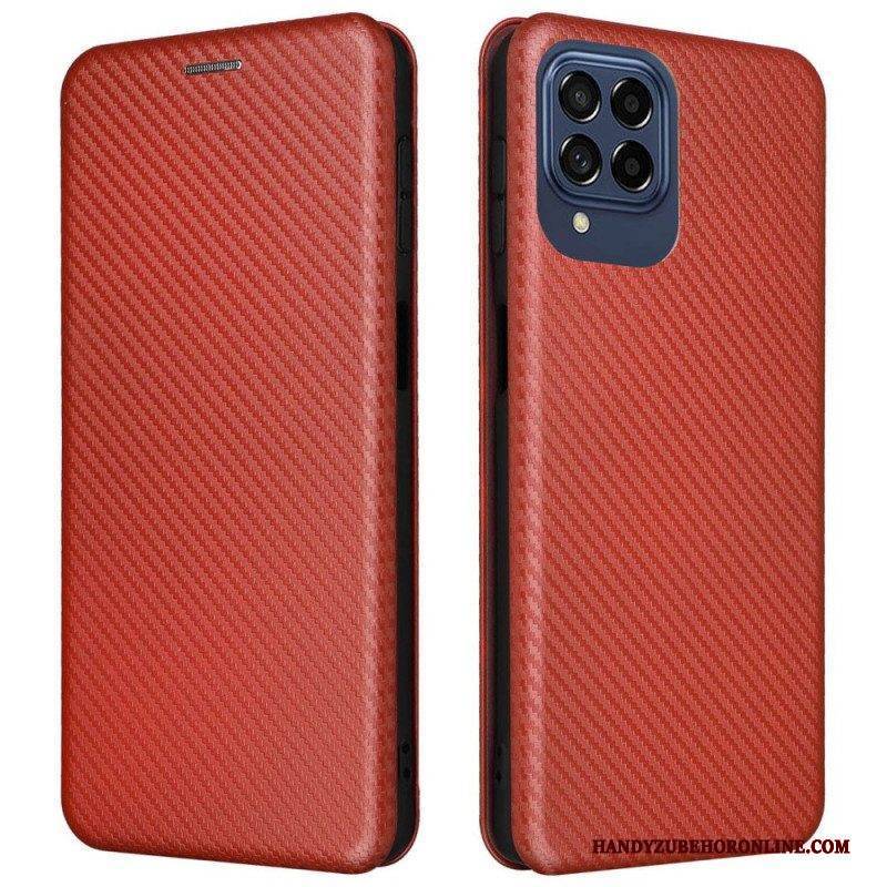 Schutzhülle Für Samsung Galaxy M53 5G Flip Case Kohlefaser