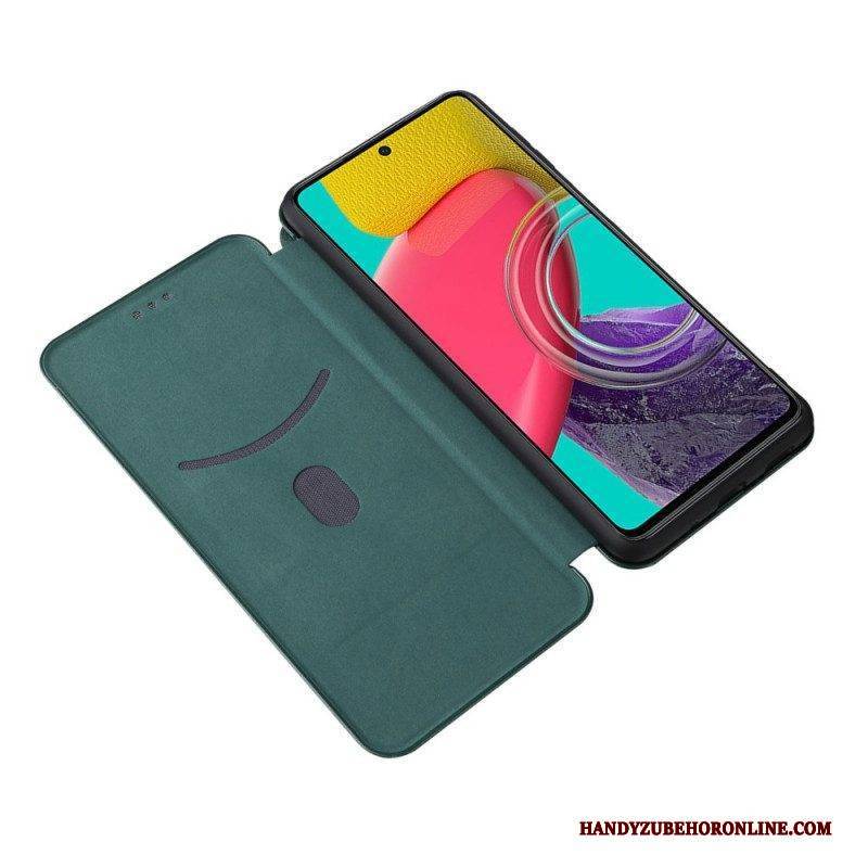 Schutzhülle Für Samsung Galaxy M53 5G Flip Case Kohlefaser