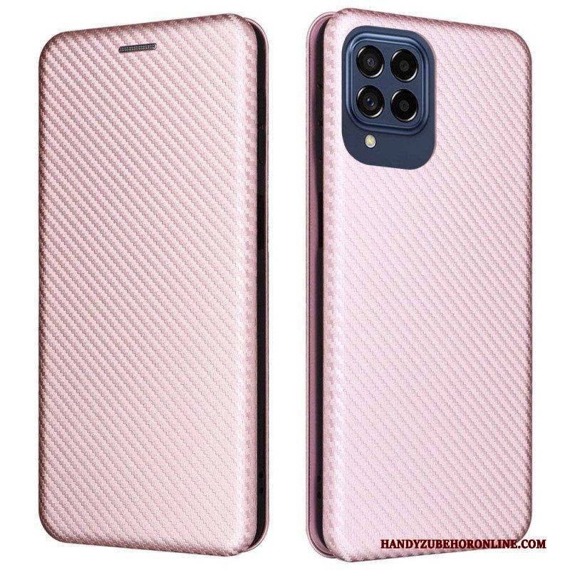 Schutzhülle Für Samsung Galaxy M53 5G Flip Case Kohlefaser