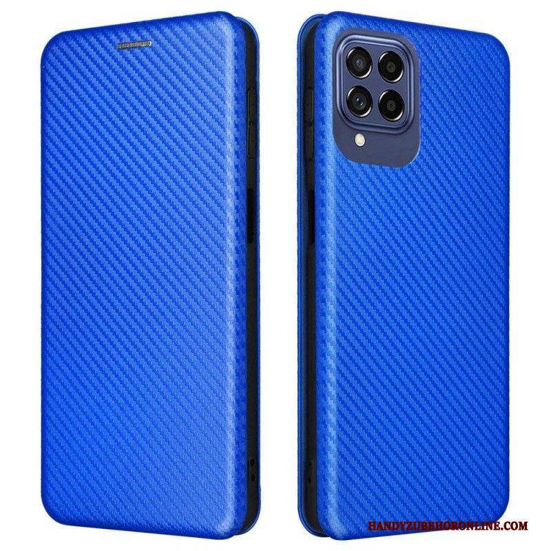 Schutzhülle Für Samsung Galaxy M53 5G Flip Case Kohlefaser