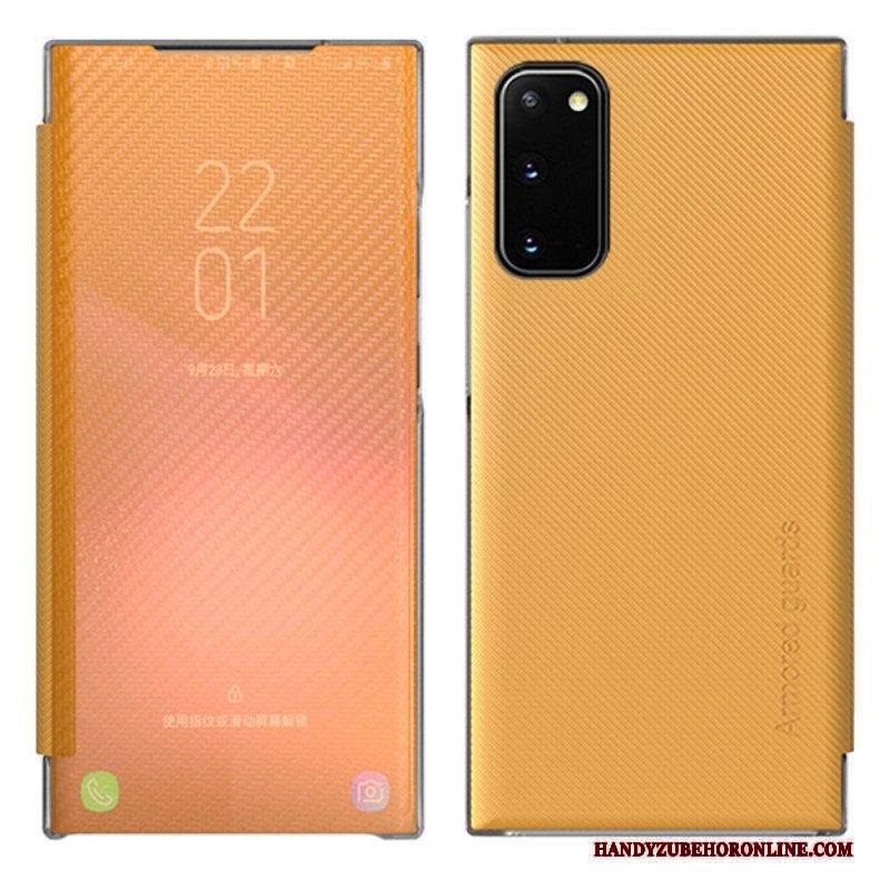 Schutzhülle Für Samsung Galaxy S20 Plus / S20 Plus 5G Flip Case Durchscheinende Kohlefaser