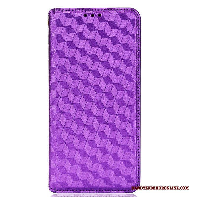 Schutzhülle Für Samsung Galaxy S22 5G Flip Case Diamant-ledereffekt