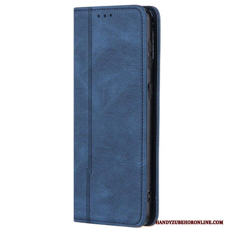 Schutzhülle Für Samsung Galaxy S22 5G Flip Case Stil Lederlinie