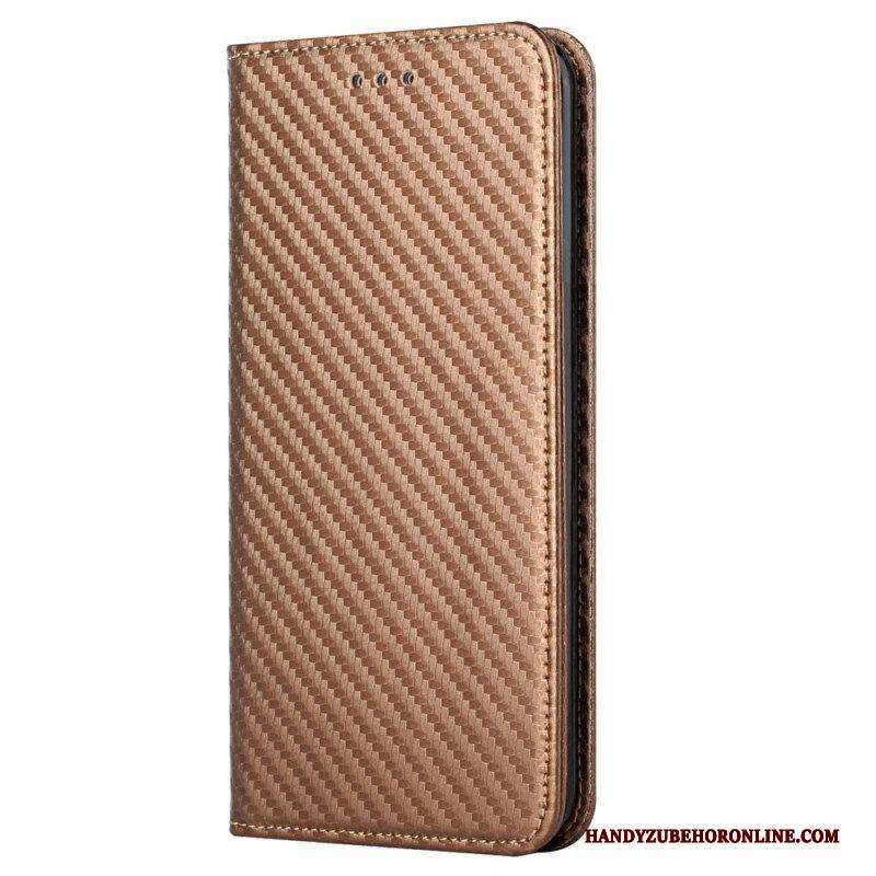 Schutzhülle Für Samsung Galaxy S23 5G Mit Kordel Flip Case Riemchen-carbonfaser-stil