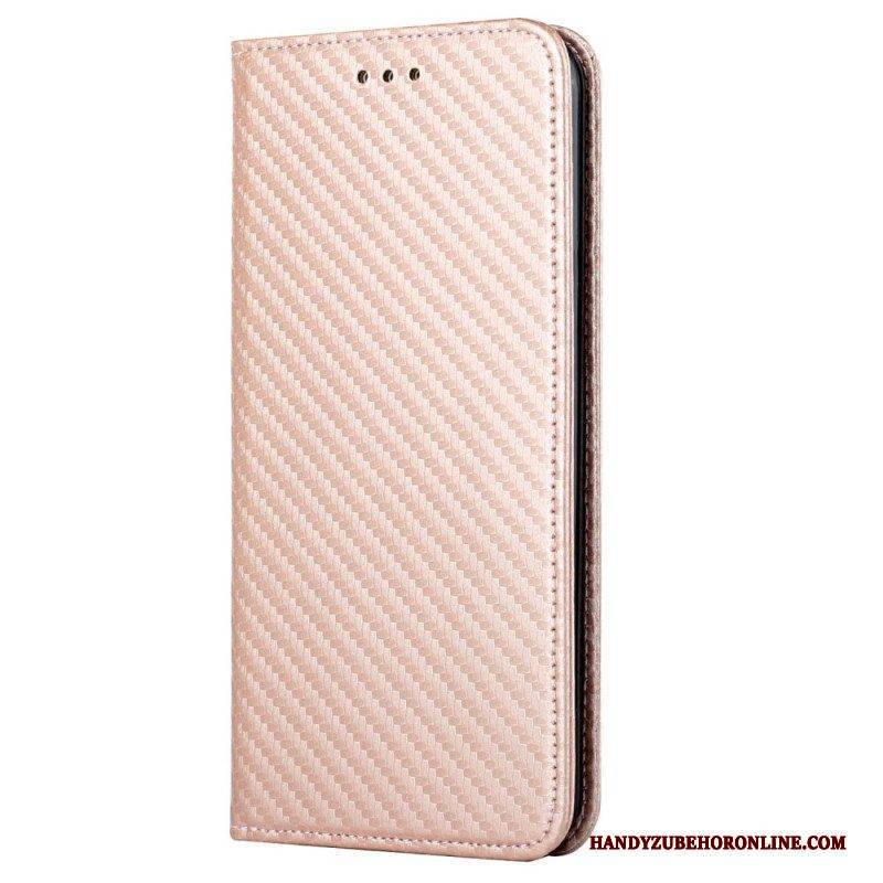 Schutzhülle Für Samsung Galaxy S23 5G Mit Kordel Flip Case Riemchen-carbonfaser-stil