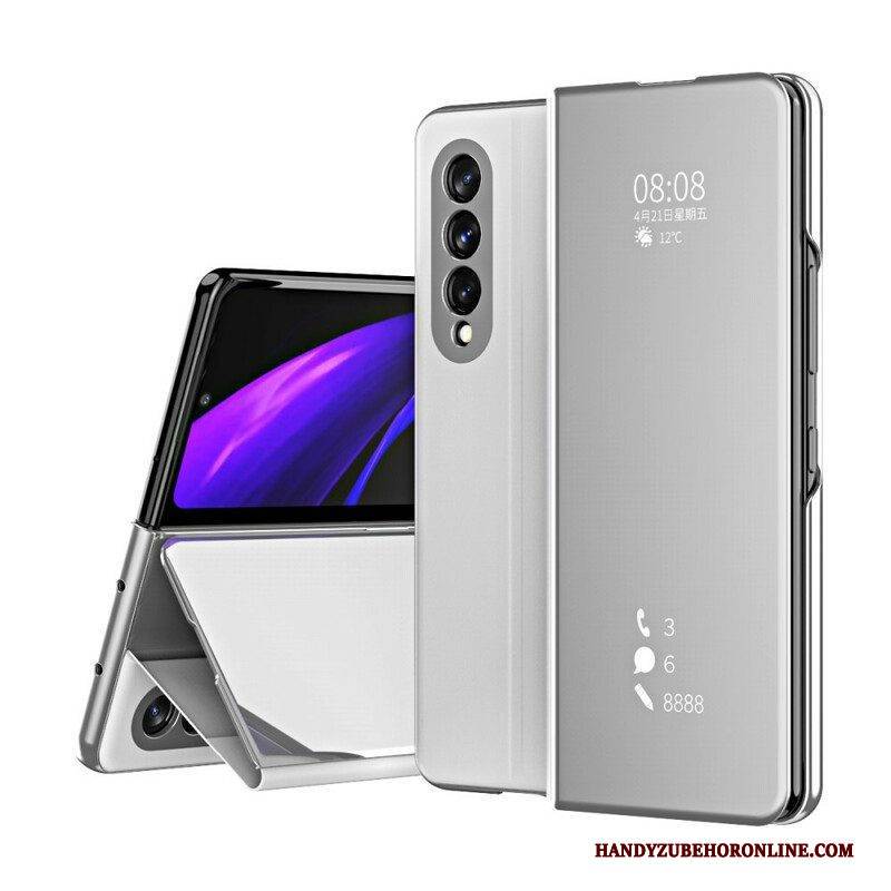 Schutzhülle Für Samsung Galaxy Z Fold 3 5G Flip Case Spiegelabdeckung