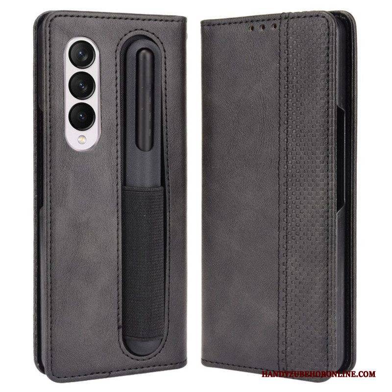 Schutzhülle Für Samsung Galaxy Z Fold 4 Flip Case Retro-stiftaufbewahrung