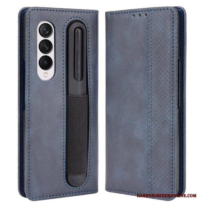 Schutzhülle Für Samsung Galaxy Z Fold 4 Flip Case Retro-stiftaufbewahrung