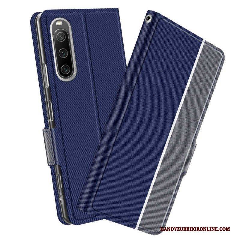 Schutzhülle Für Sony Xperia 10 IV Flip Case Zweifarbiges Baiyu