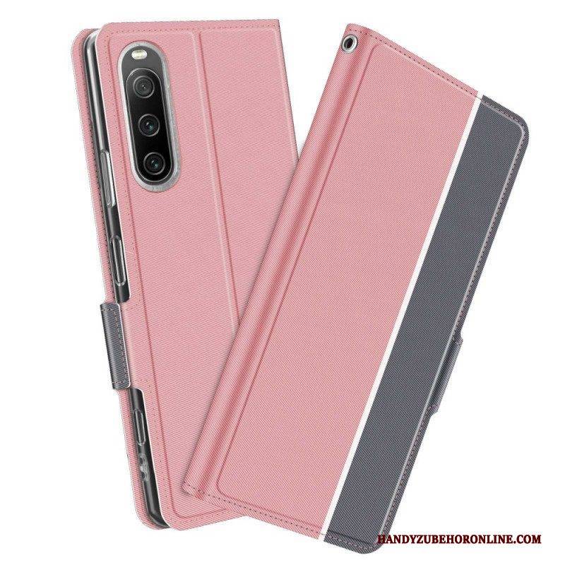 Schutzhülle Für Sony Xperia 10 IV Flip Case Zweifarbiges Baiyu