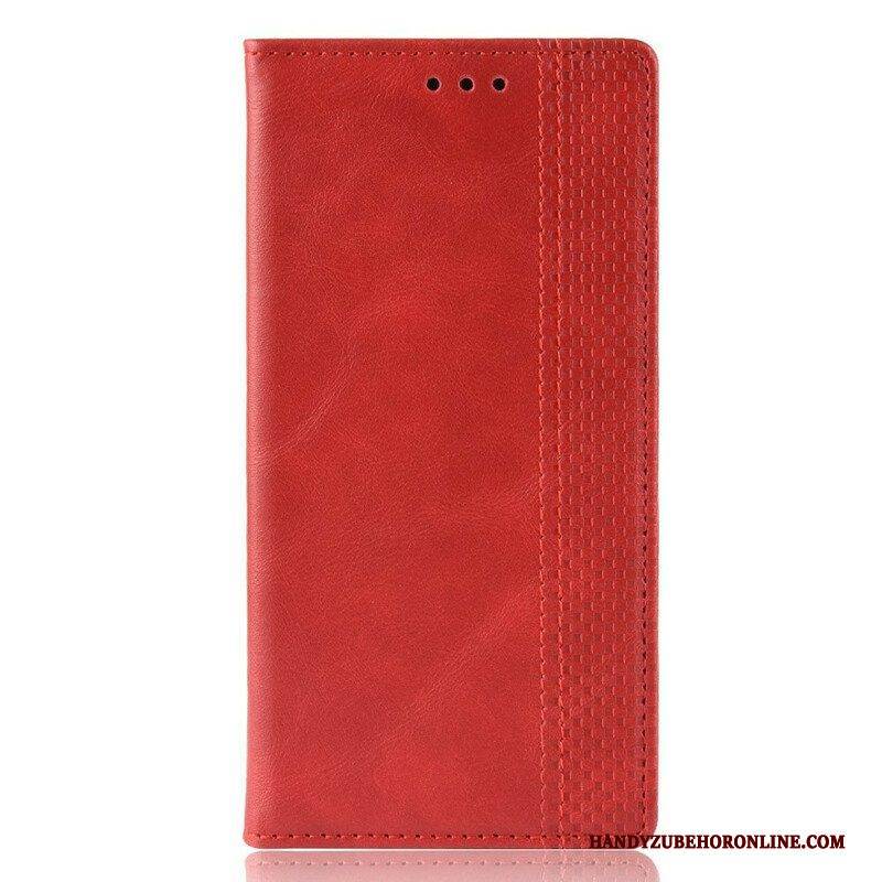 Schutzhülle Für Sony Xperia 5 II Flip Case Stilisierter Vintage-ledereffekt