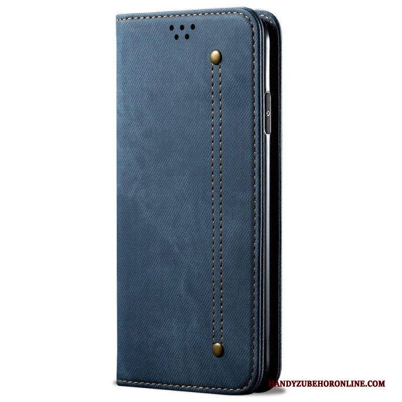 Schutzhülle Für Vivo Y35 Flip Case Denim-stoff